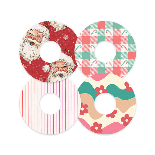 Peelz Retro Merry Variety Patch Tape Designed for the FreeStyle Libre 3 Plus & Lingo  - Pump Peelz Patch Medical Tape