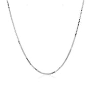Bids.com 10k White Gold Classic Box Chain 1.0mm Necklaces