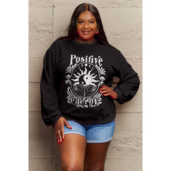 Simply Love POSITIVE ENERGY Graphic Sweatshirt