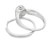 Bids.com .25ct Diamond Engagement Ring Set Sterling Silver Rings