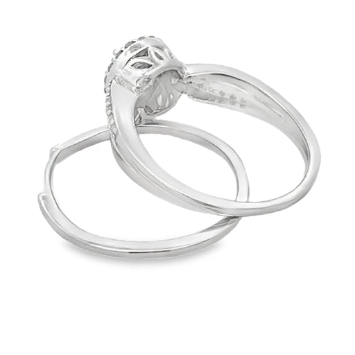 Bids.com .25ct Diamond Engagement Ring Set Sterling Silver Rings