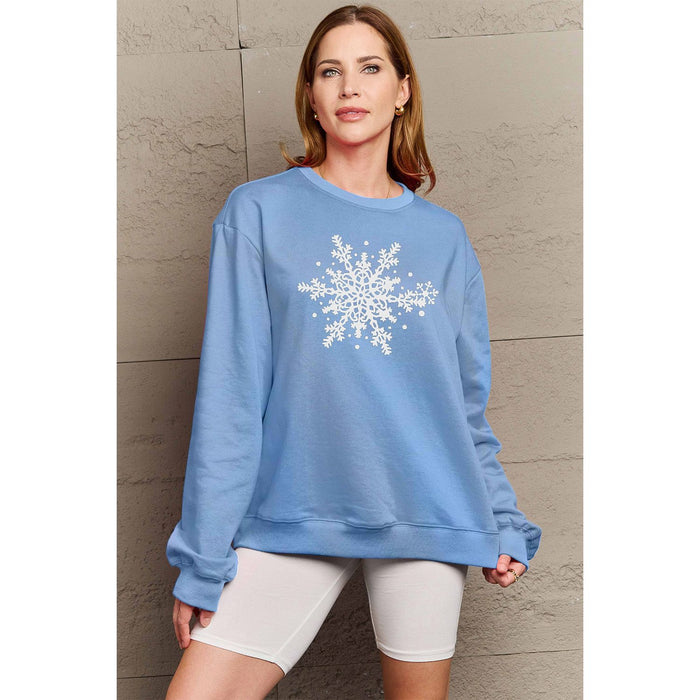 Simply Love Snowflake Graphic Sweatshirt