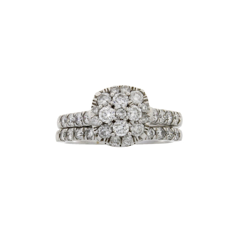 Bids.com 1.30ct Diamond Engagement Ring Set 10KT White Gold Rings