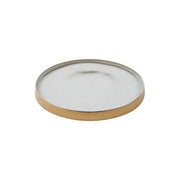Rosy Rings Glass Accent Botanical Candle Plate Candle Plate