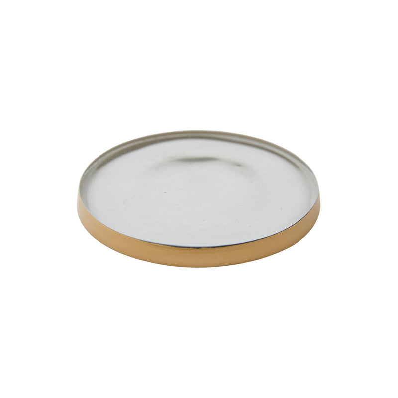 Rosy Rings Glass Accent Botanical Candle Plate Candle Plate
