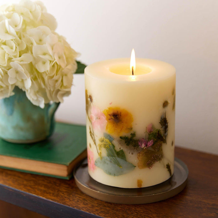 5.5" Gilded Glass Coaster for Small Round Botanical Candles