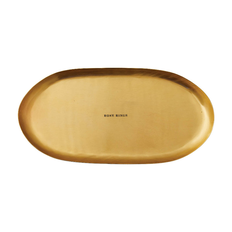 Rosy Rings Gold Statement Botanical Candle Plate Candle Plate