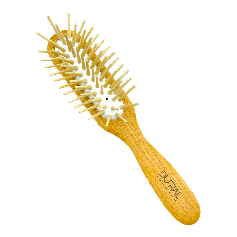 Dural Dural Beech wood rubber cushion hair brush with long wooden pins Hair Brush