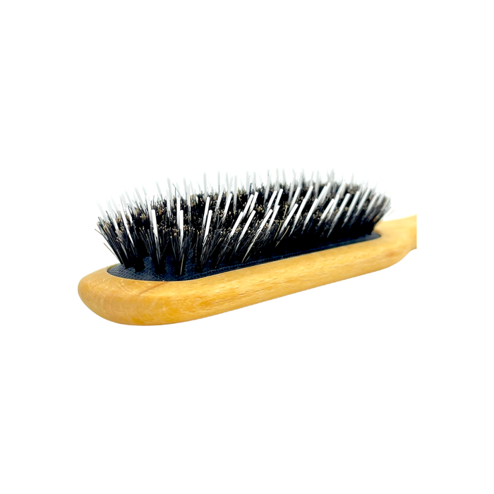 Dural Beech wood rubber cushion hair brush with boar bristles and nylon pins