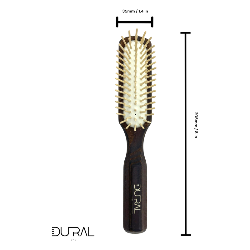 Dural Dural Thermo-Wood rubber cushion hair brush with wooden pins - 5 rows Hair Brush