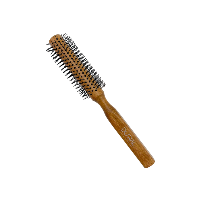 Dural Beech wood round-styler hair brush with nylon pins - 14 rows