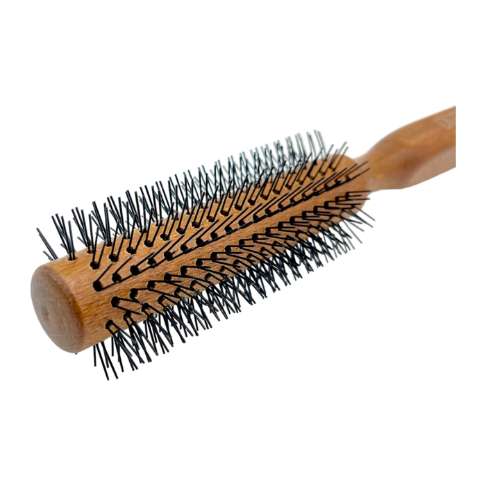 Dural Beech wood round-styler hair brush with nylon pins - 14 rows