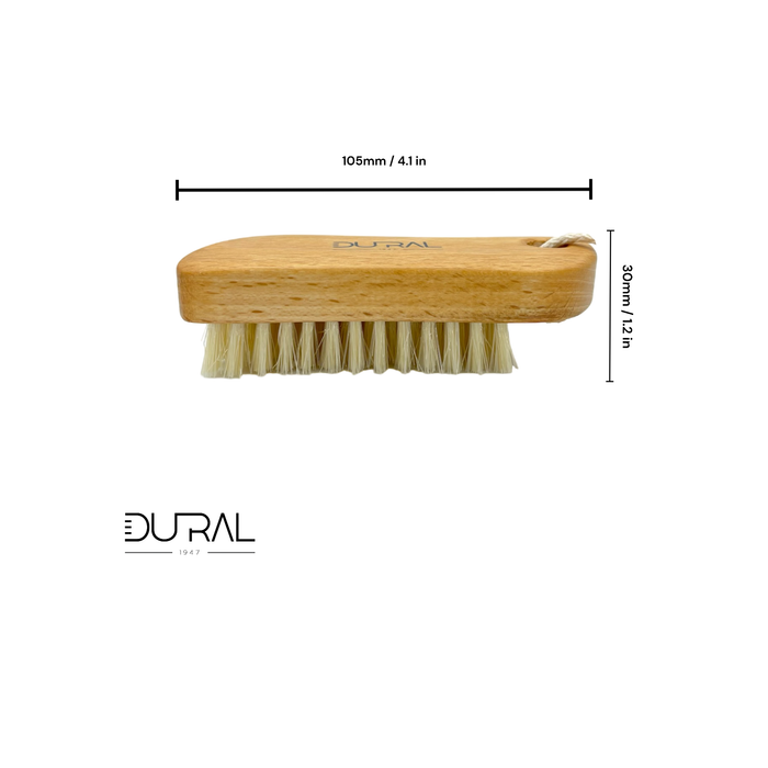 Dural Beech wood ergonomic hand brush with pure natural bristles and cotton cord