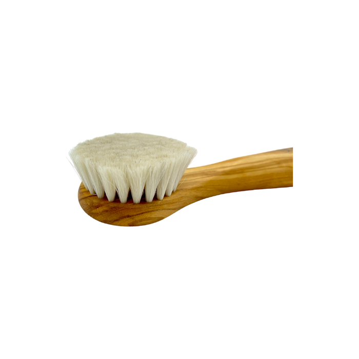 Dural Olive wood face & skin brush with natural goats hair