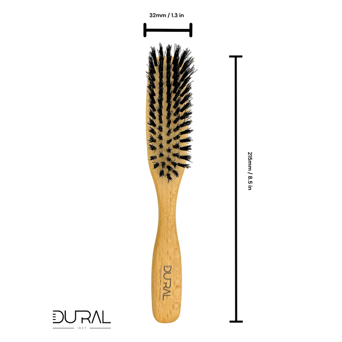 Dural Beech wood hair brush with boar bristles - 5 rows