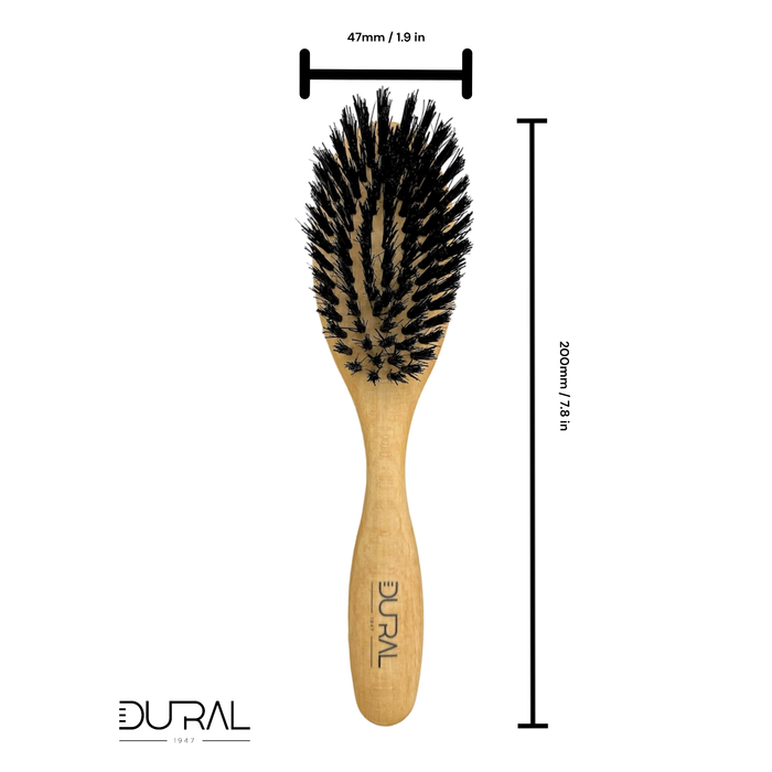 Dural Beech wood hair brush with boar bristles - 7 rows