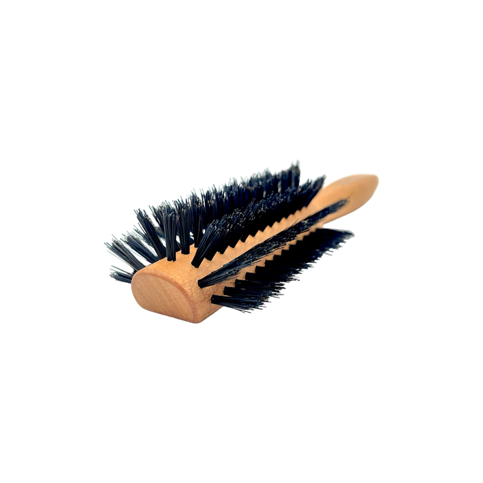 Dural Pear wood half round hair brush with boar bristles - 7 rows