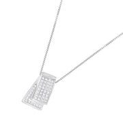Bids.com 14KT White Gold Diamond Box Pendant Necklace (1 cttw, H-I Color, SI2-I1 Clarity) Necklaces