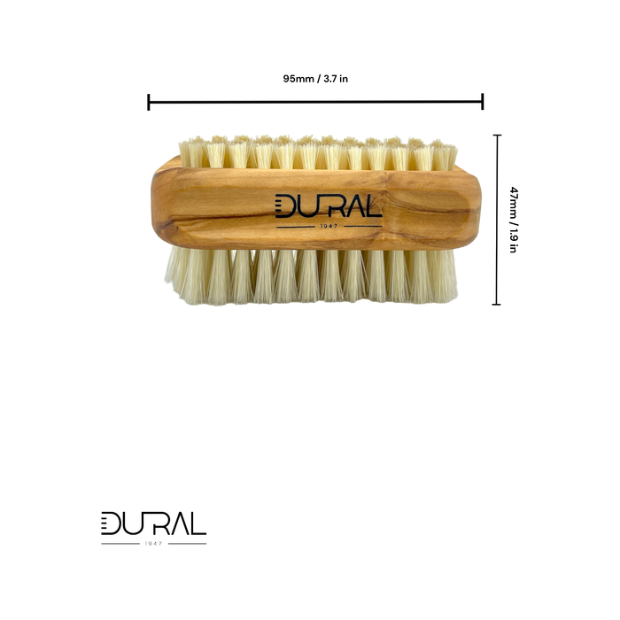 Dural Olive wood hand & nail brush with natural bristles - 6/8 rows