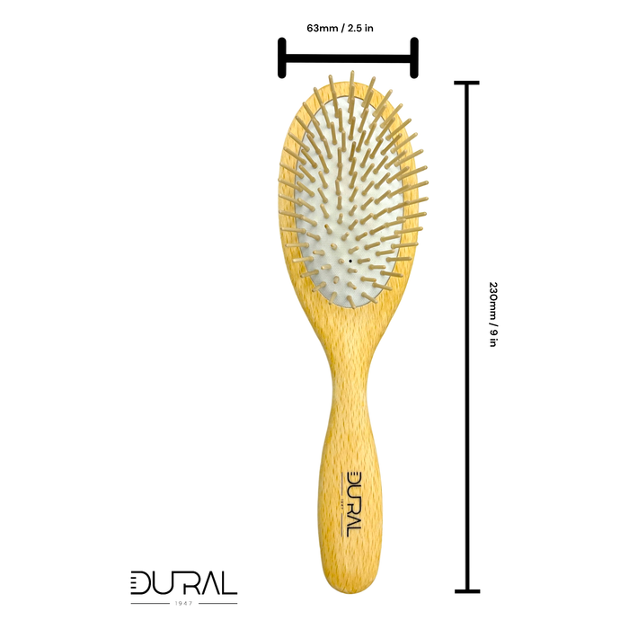 Dural Beech wood rubber cushion hair brush with wooden pins