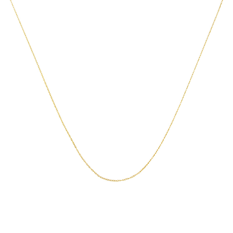 Bids.com Solid 10K Yellow Gold 0.5mm Slim and Dainty Unisex 18" Rope Chain Necklace Necklaces