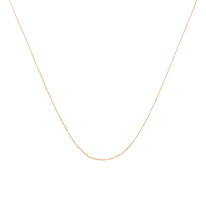 Bids.com Solid 10K Yellow Gold 0.5mm Slim and Dainty Unisex 18" Rope Chain Necklace Necklaces