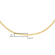 Bids.com Solid 10K Yellow Gold 0.5mm Slim and Dainty Unisex 18" Rope Chain Necklace Necklaces