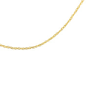 Bids.com Solid 10K Yellow Gold 0.5mm Slim and Dainty Unisex 18" Rope Chain Necklace Necklaces