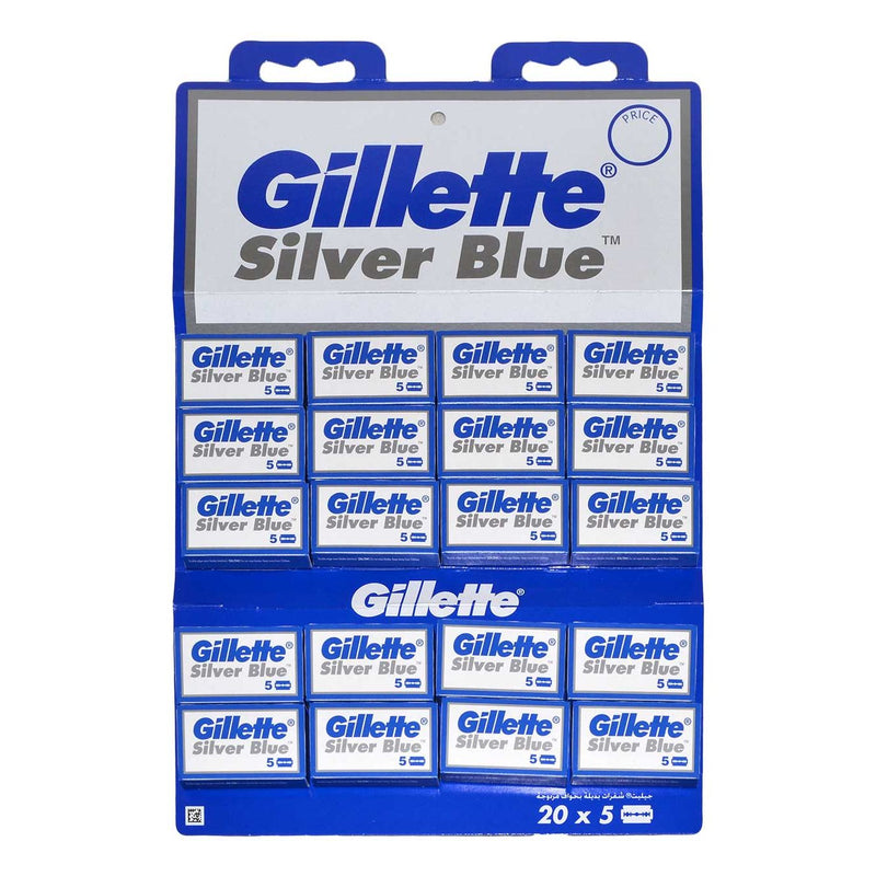 Gillette Gillette Silver Blue Double Edge Razor Blades - 20x5 Pack Razor Blades