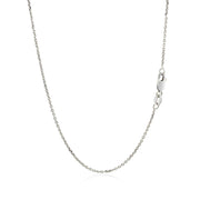 Bids.com 10k White Gold Cable Chain 1.1mm Necklaces