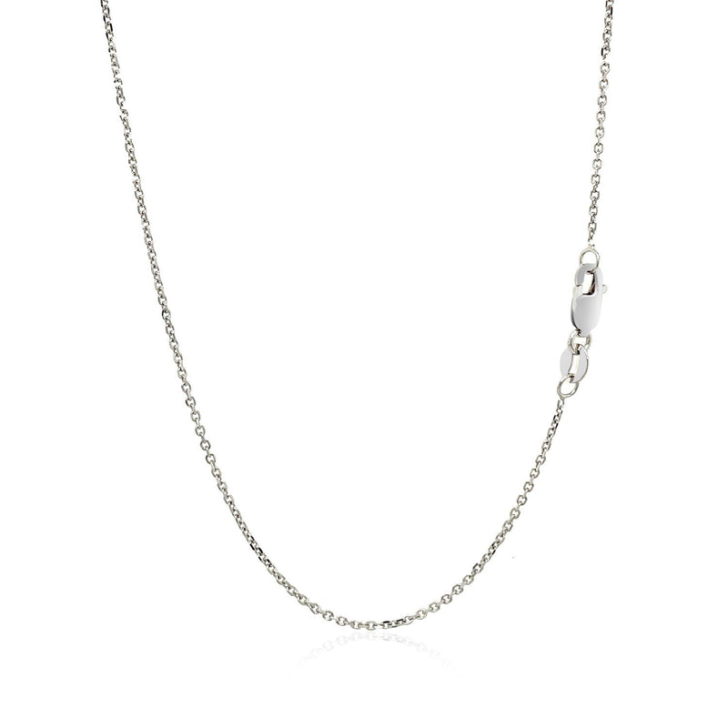Bids.com 10k White Gold Cable Chain 1.1mm Necklaces