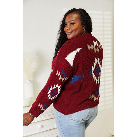 HEYSON Aztec Soft Fuzzy Sweater