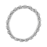 Bids.com 14K White Gold 6-1/3 Cttw Round Brilliant-Cut Diamond Round Cluster & X-Link 7" Tennis Bracelet (I-J Color, SI2-I1 Clarity) Bracelets