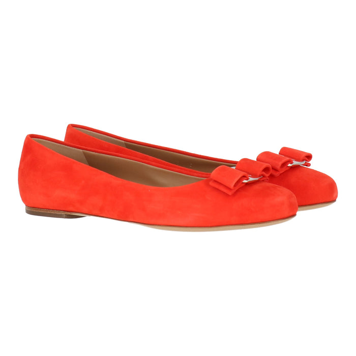 Salvatore Ferragamo Womens Red Flat by LuxeSupply