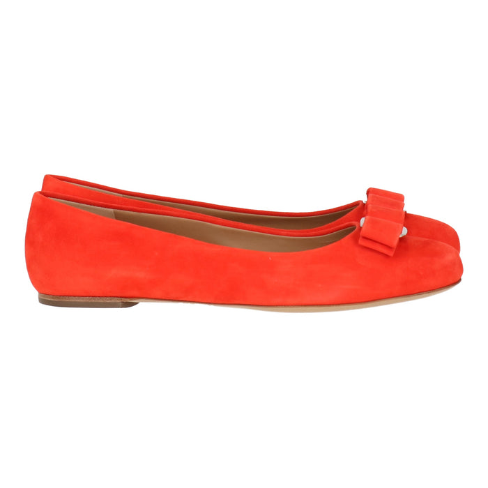 Salvatore Ferragamo Womens Red Flat by LuxeSupply