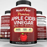 Nutrivein Apple Cider Vinegar - 120 Capsules 9B-W5LZ-LO3O