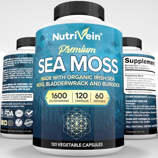 Nutrivein Sea Moss - 120 Capsules 65-25PU-ZLQ1