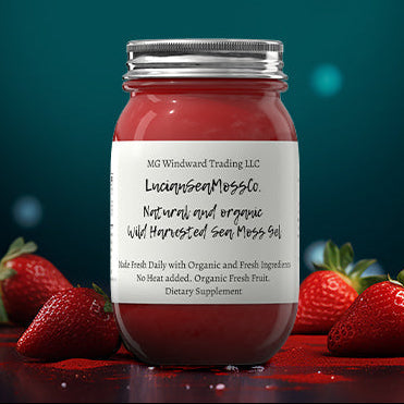 MG Windward Trading LLC Organic Fresh Fruit Infused Sea Moss Gel 33 Flavor Choices! Fruit Infused Sea Moss Gel