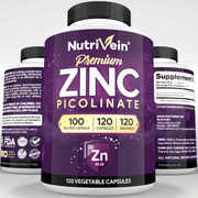 Nutrivein Nutrivein Premium Zinc Picolinate 100mg - 120 Capsules 9J-MCFT-H5FQ