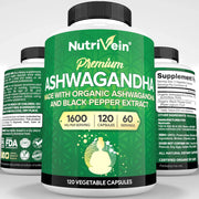 Nutrivein Ashwagandha - 120 Capsules G8-X520-YLOM