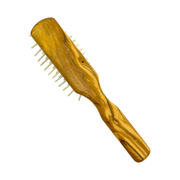 Dural Dural Olive wood rubber cushion hair brush with long wooden pins Hair Brush