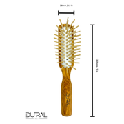 Dural Dural Olive wood rubber cushion hair brush with long wooden pins Hair Brush