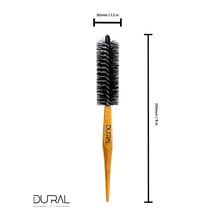 Dural Beech wood curling hair brush with mixed bristles