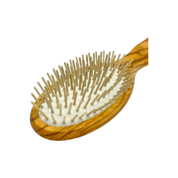 Dural Olive wood rubber cushion hair brush with wooden pins