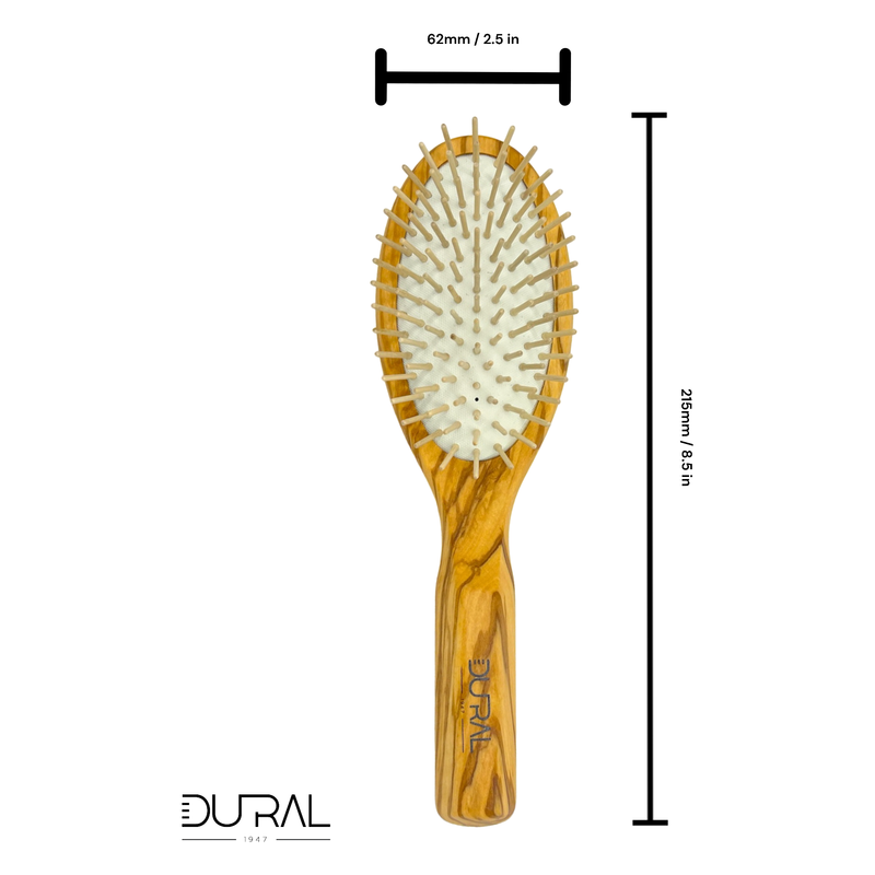 Dural Dural Olive wood rubber cushion hair brush with wooden pins Hair Brush
