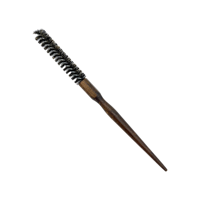 Dural Beech wood curling hair brush with natural bristles - brown