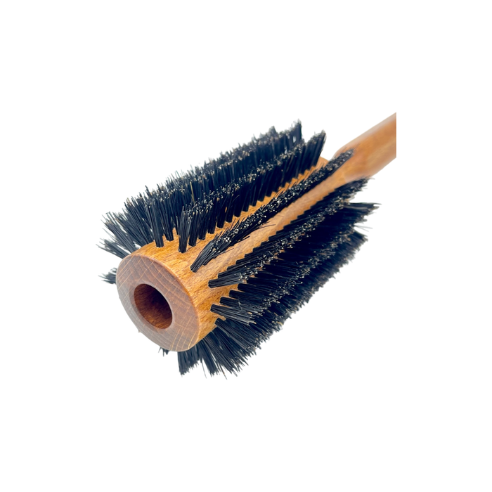 Dural Beech wood round-styler hair brush with boar bristles - 16 rows