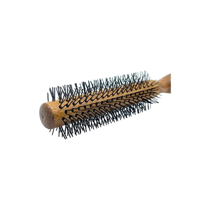 Dural Beech wood round-styler hair brush with nylon pins - 14 rows