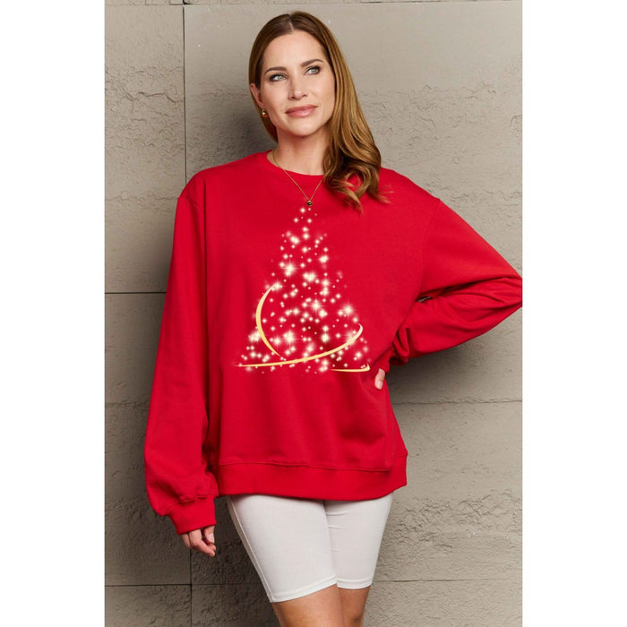 Simply Love Graphic Round Neck Sweatshirt