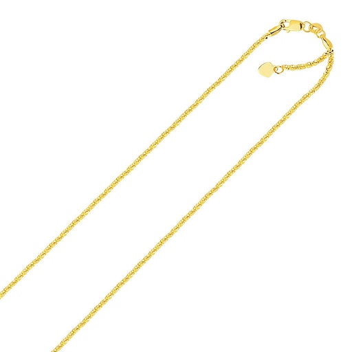 Bids.com 10k Yellow Gold Adjustable Sparkle Chain 1.5mm Necklaces